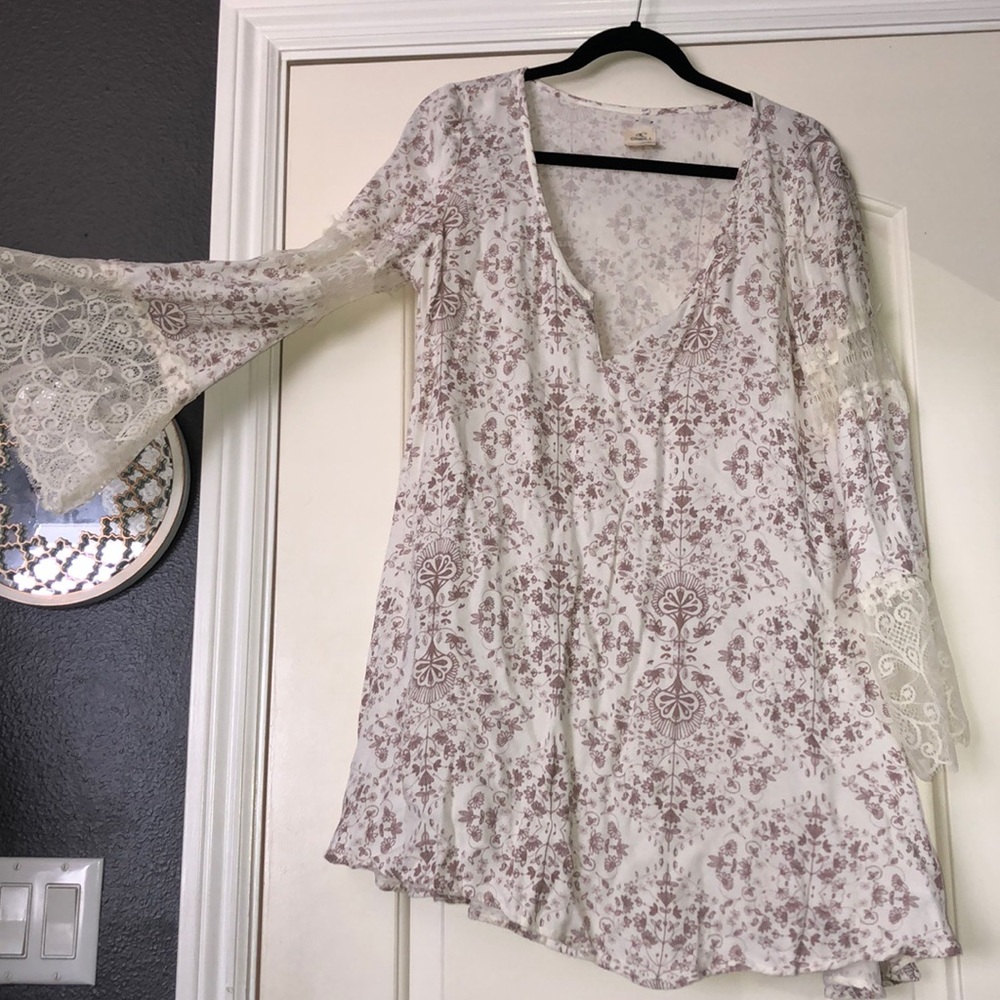 O’Neil flowy sundress with lace details.